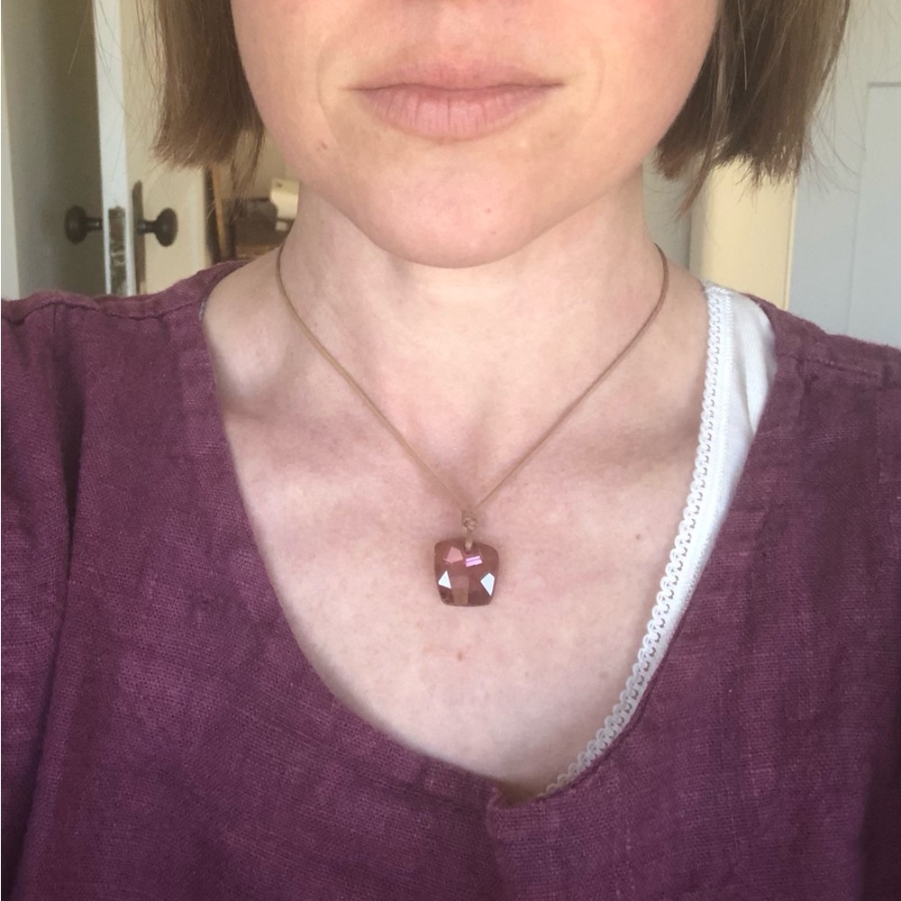 Swarovski Crystal Pink Pendant Necklace